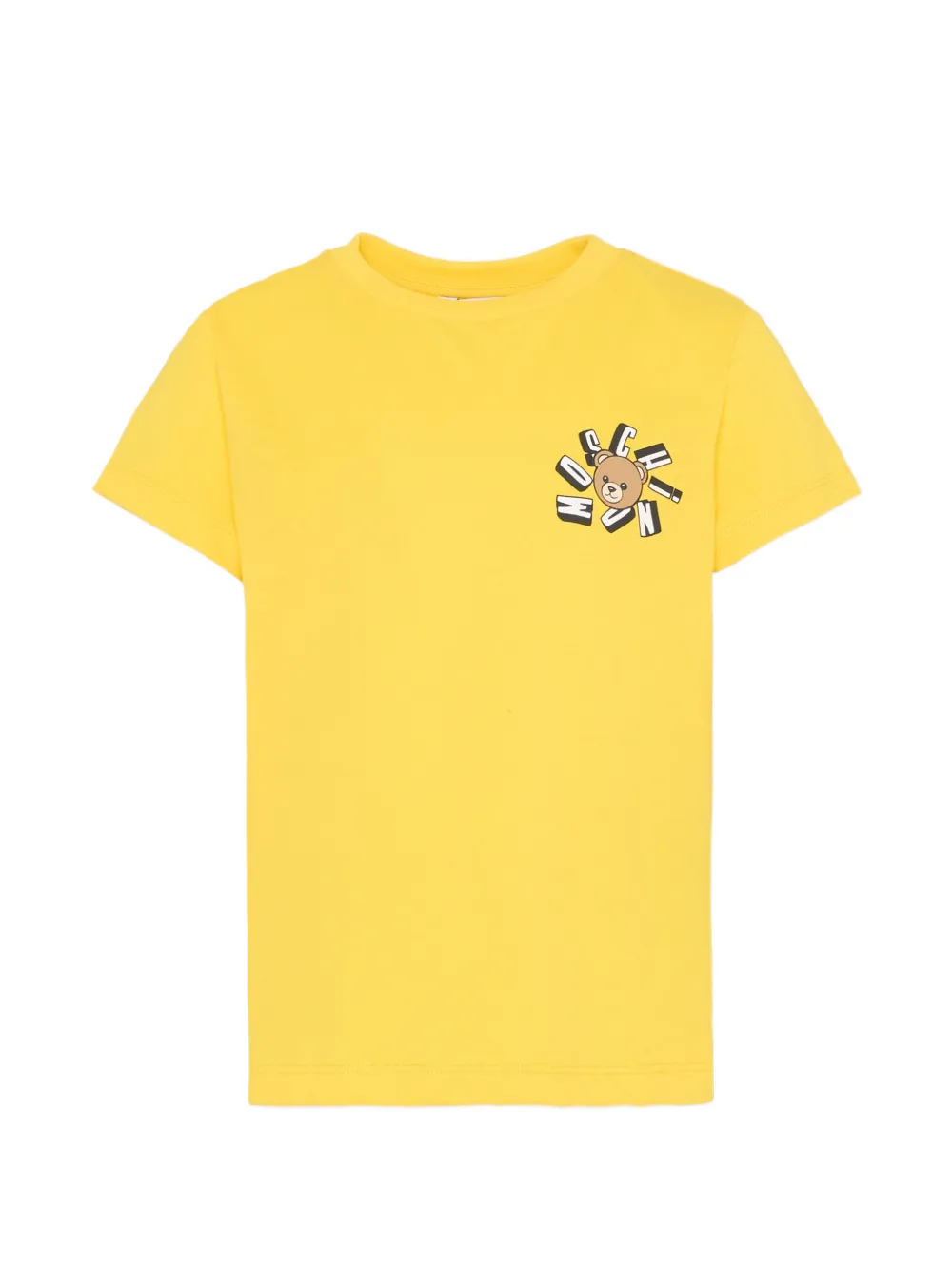 Moschino Kids teddy-detail T-shirt - Giallo