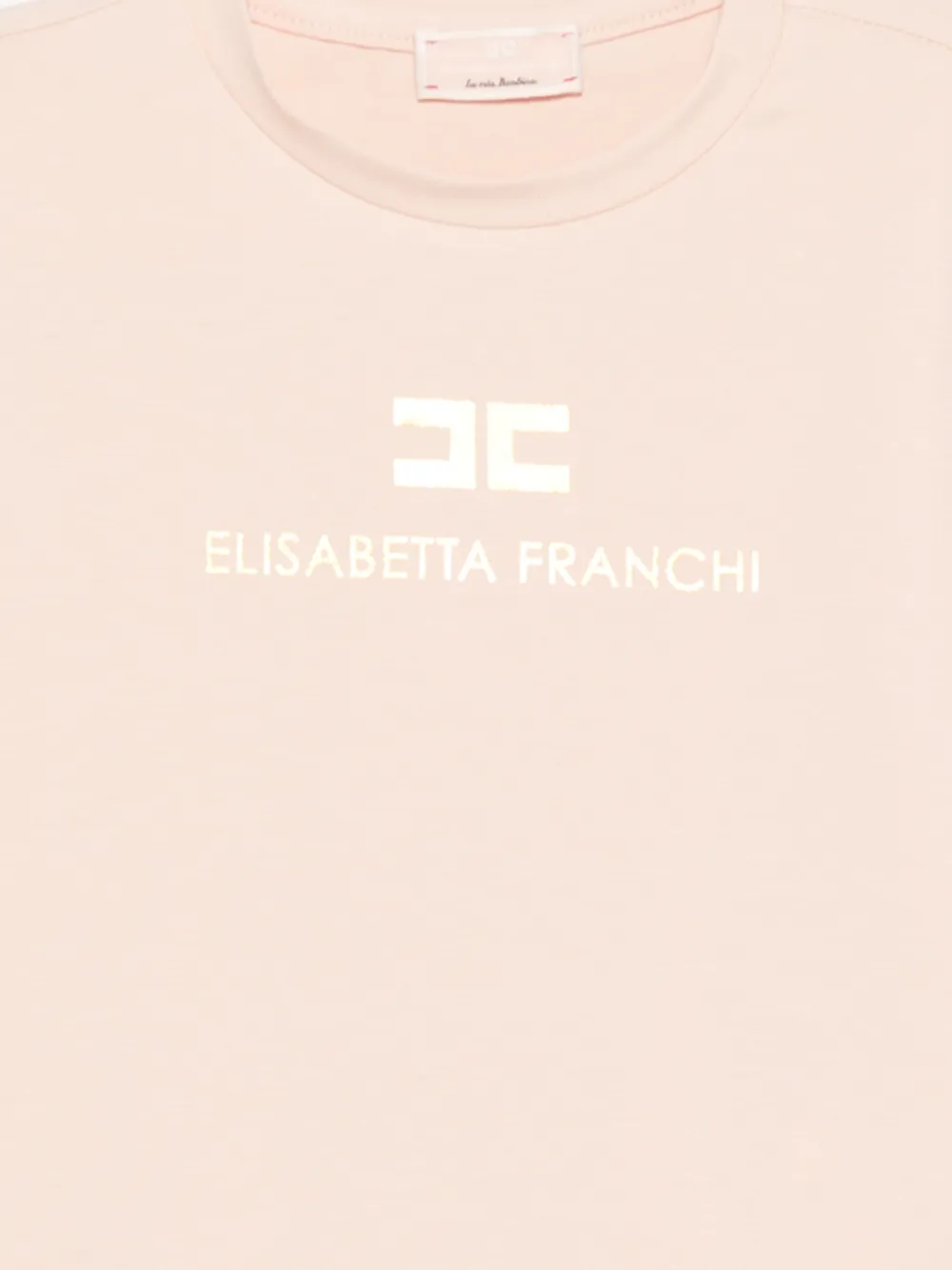 Elisabetta Franchi La Mia Bambina T-shirt met logo Beige