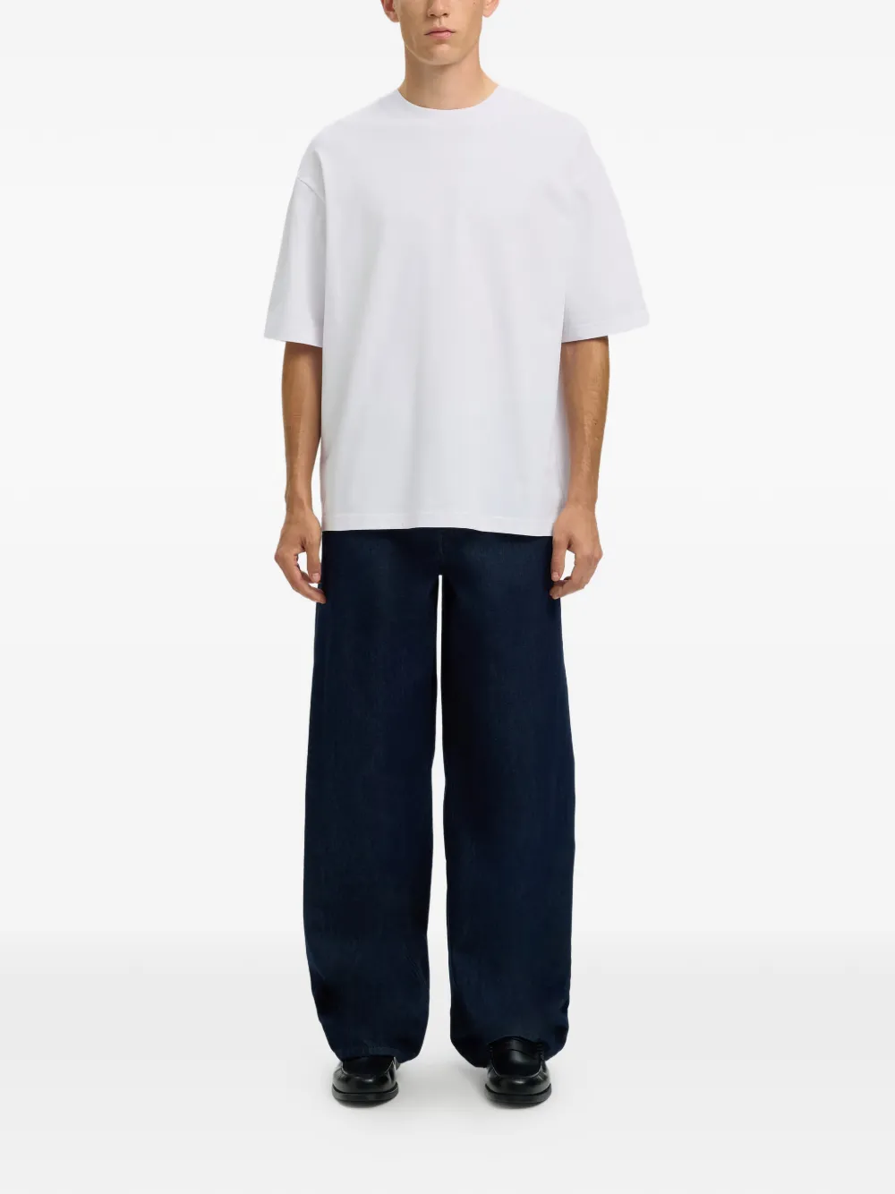 SELECTED short-sleeve crew-neck T-shirt - Wit