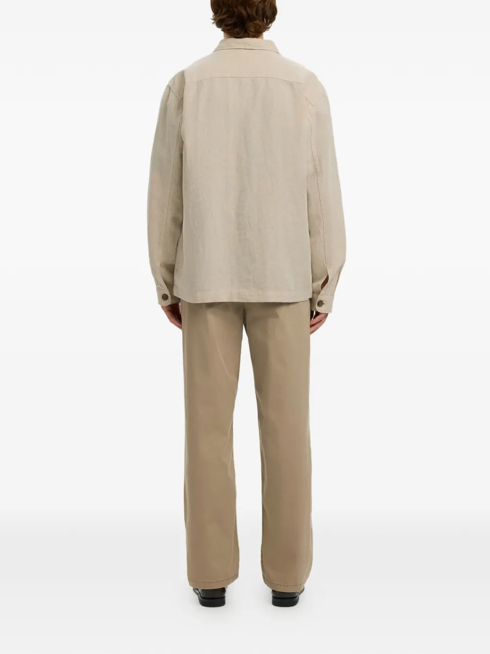  Selected Flap-pocket Buttoned Overshirt - Neutrals 