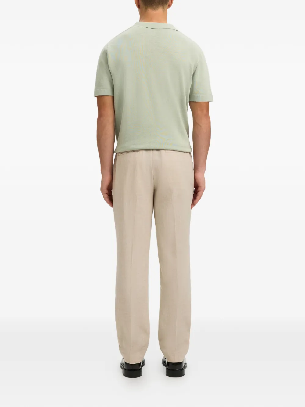 SELECTED Broek met elastische taille Beige