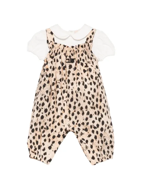 Elisabetta Franchi La Mia Bambina peter-pan-collar print babygrow