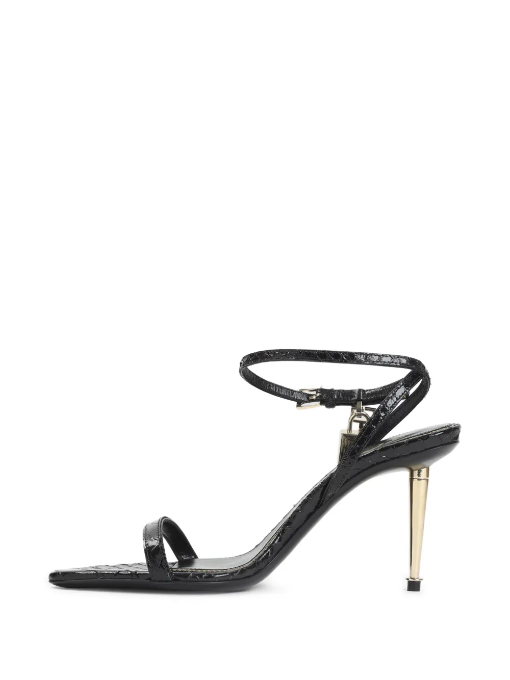 TOM FORD Sandalen met hangslot en hak Zwart