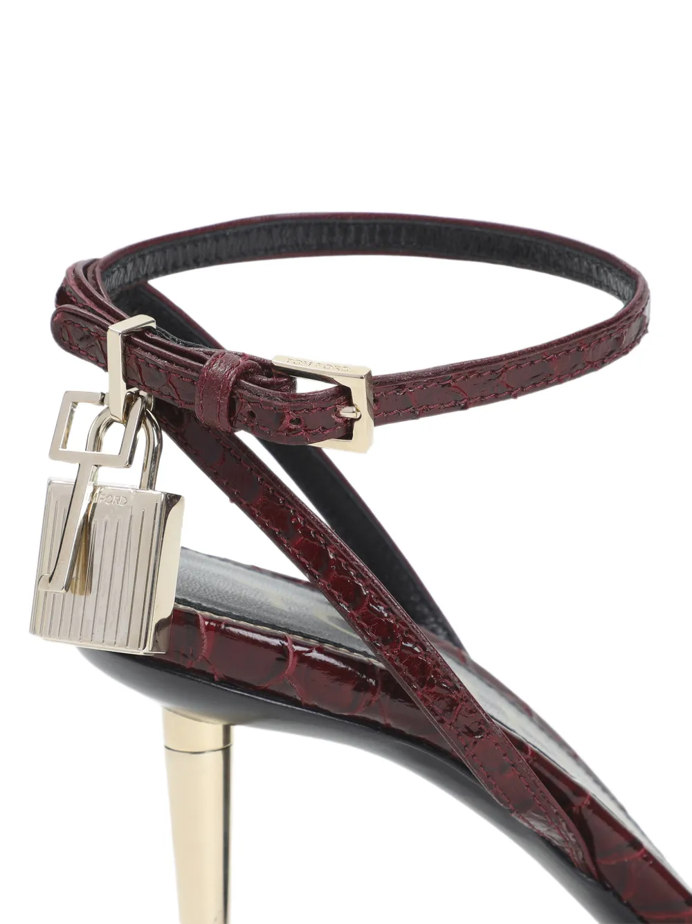 TOM FORD Stiletto sandalen met hangslot Rood