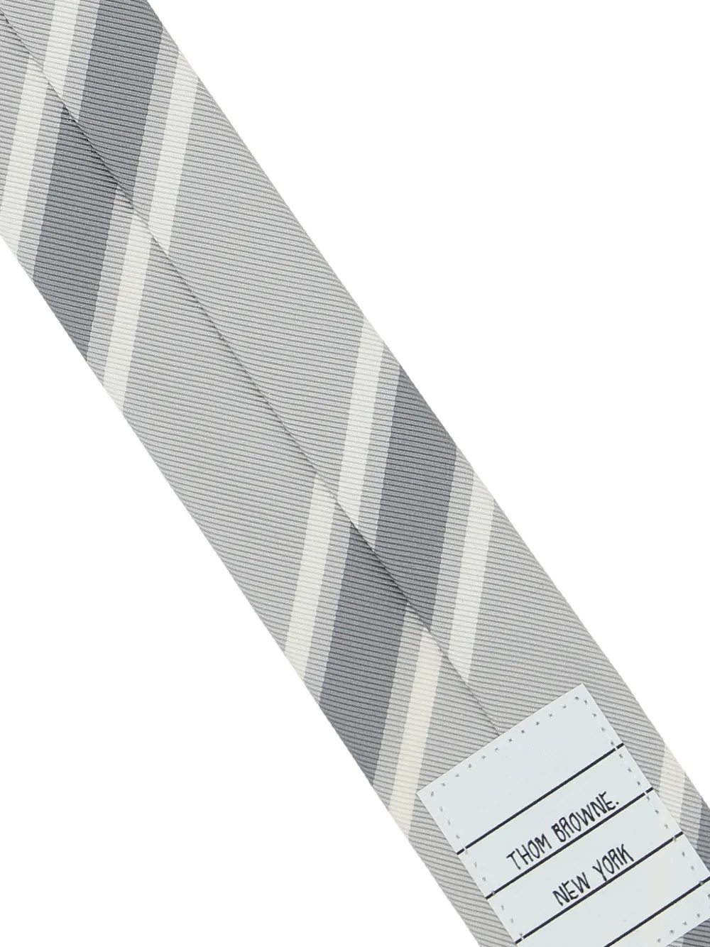  Thom Browne Striped Tie - Grey 