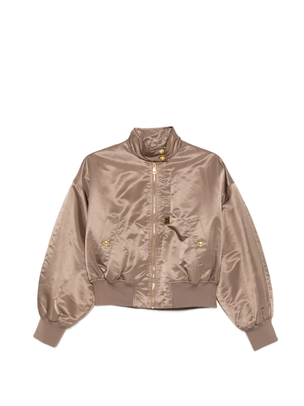 Elisabetta Franchi zip-up bomber jacket - Toni neutri