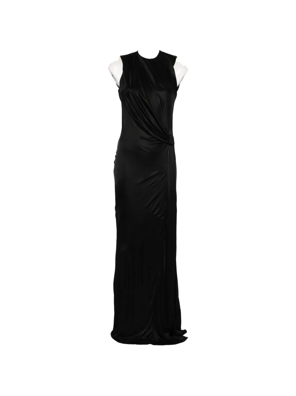 Elisabetta Franchi draped-detail maxi dress - Nero
