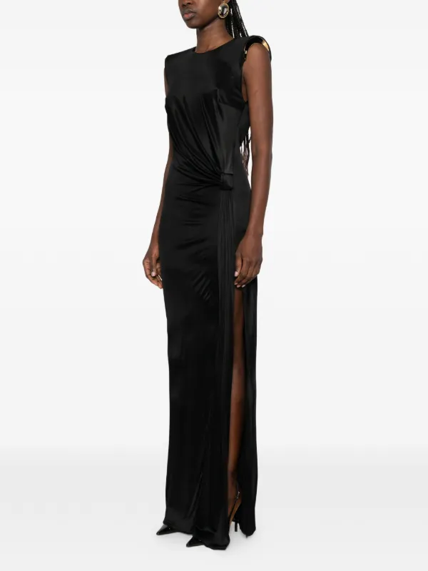 elisabetta franchi maxi dress Elisabetta Franchi Long green satin dress