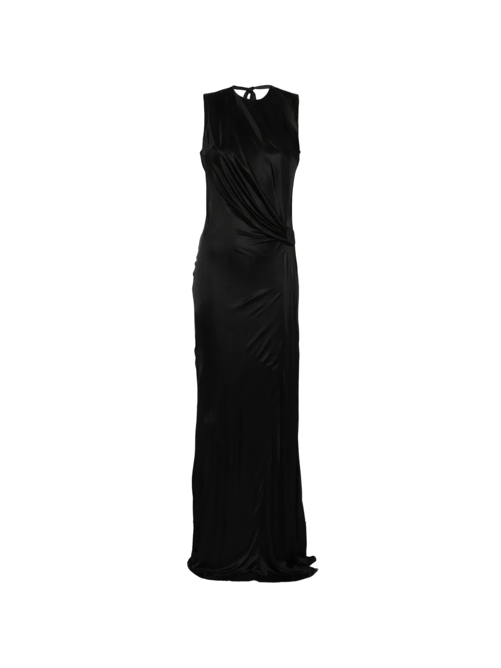 Elisabetta Franchi draped-detail maxi dress - Nero