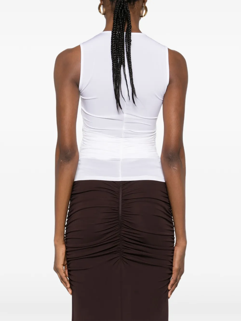 Elisabetta Franchi Top met geknoopt detail Wit