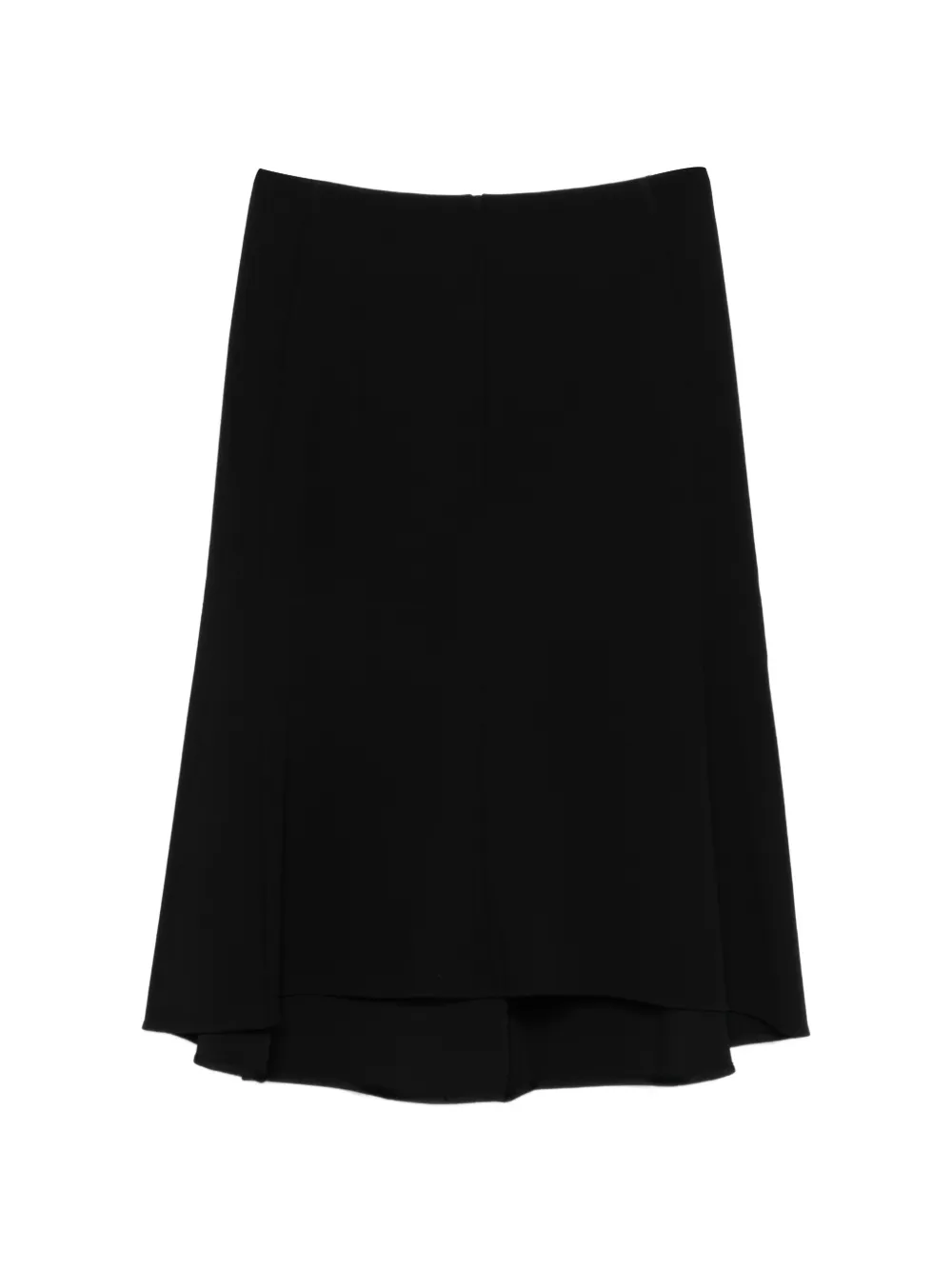 Jil Sander zip-fastening layered midi skirt - Nero
