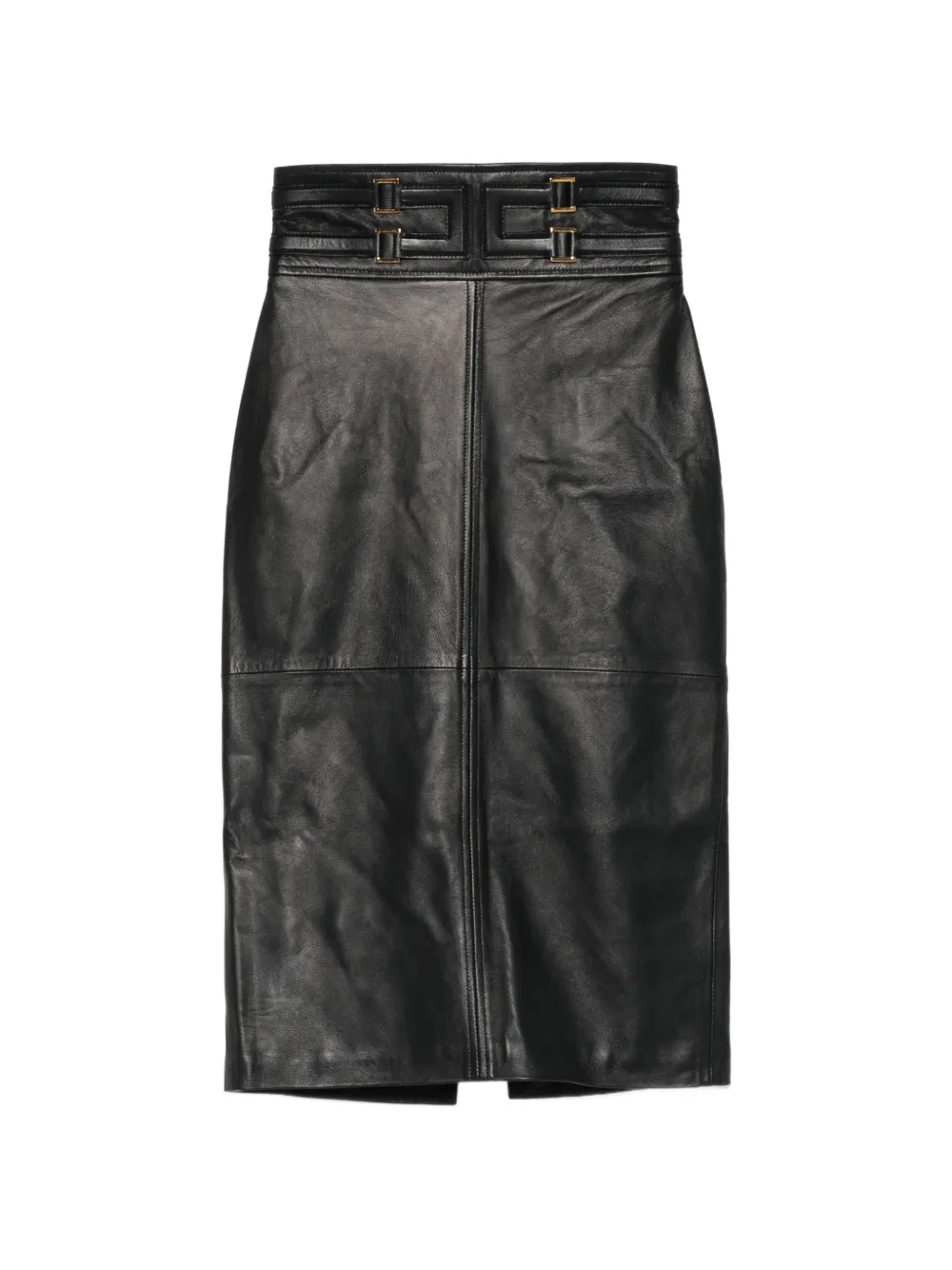 Elisabetta Franchi buckle-detail mini skirt - Nero