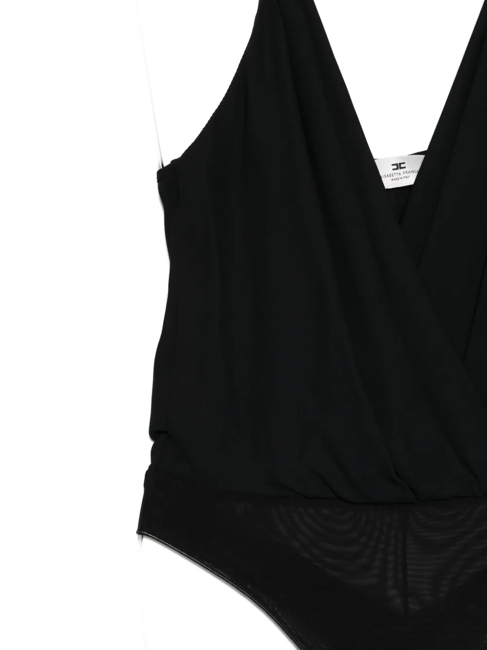  Elisabetta Franchi V-neck Silk Bodie - Black 