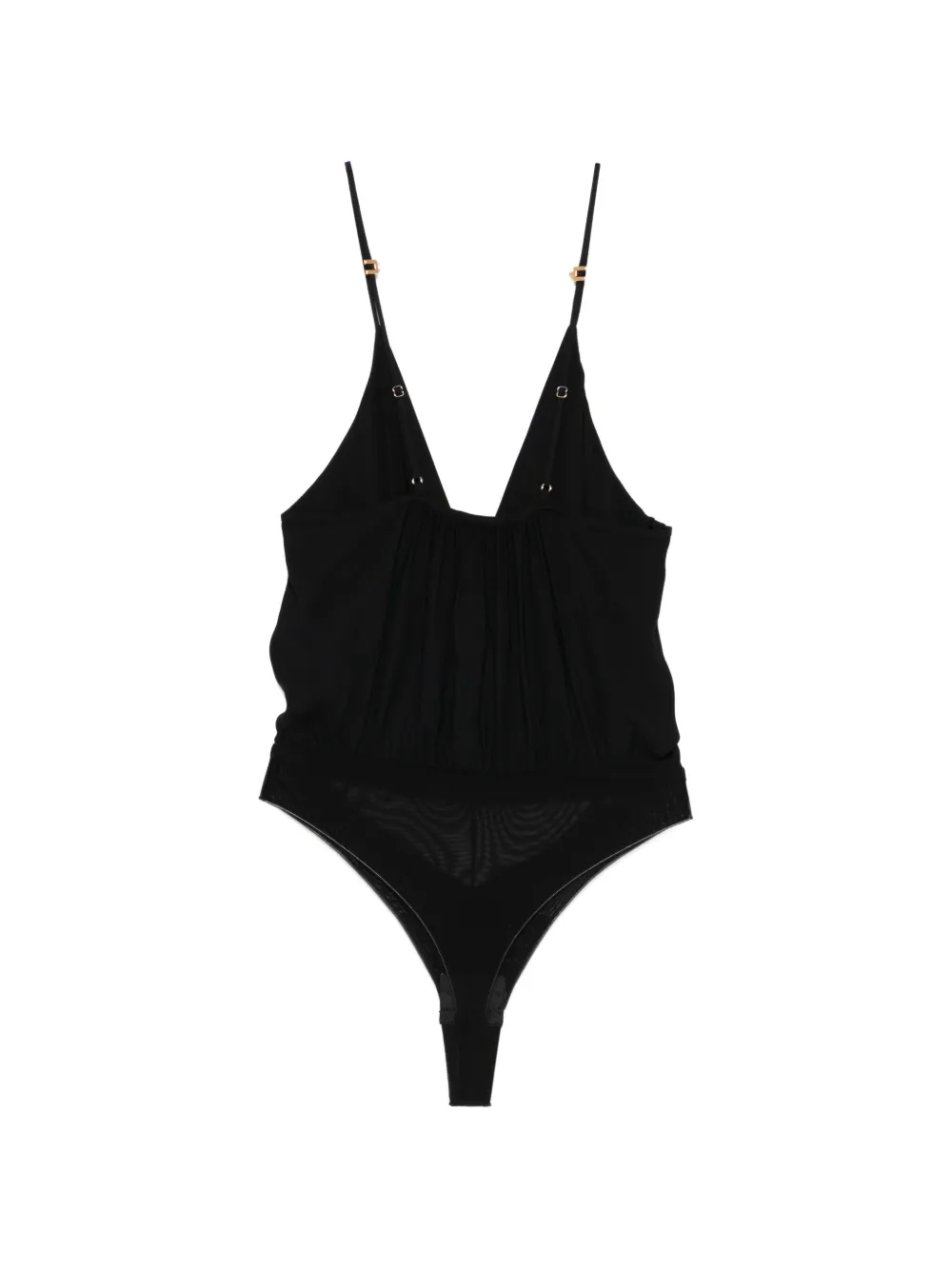  Elisabetta Franchi V-neck Silk Bodie - Black 