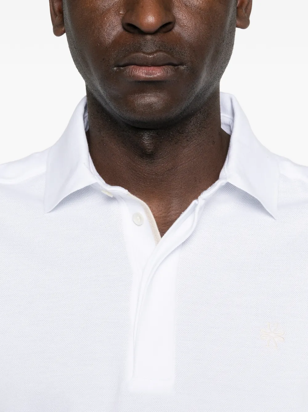 Jacob Cohën Poloshirt met logodetail en knopen Wit