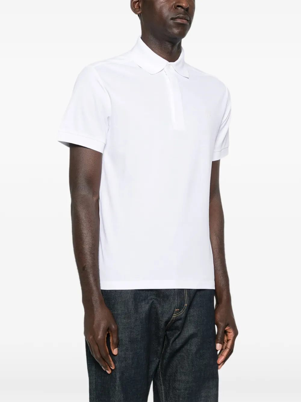 Jacob Cohën Poloshirt met logodetail en knopen Wit