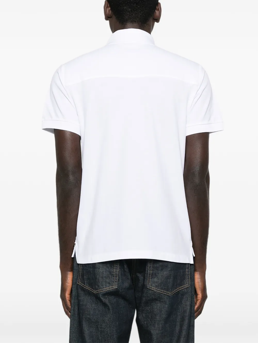Jacob Cohën Poloshirt met logodetail en knopen Wit