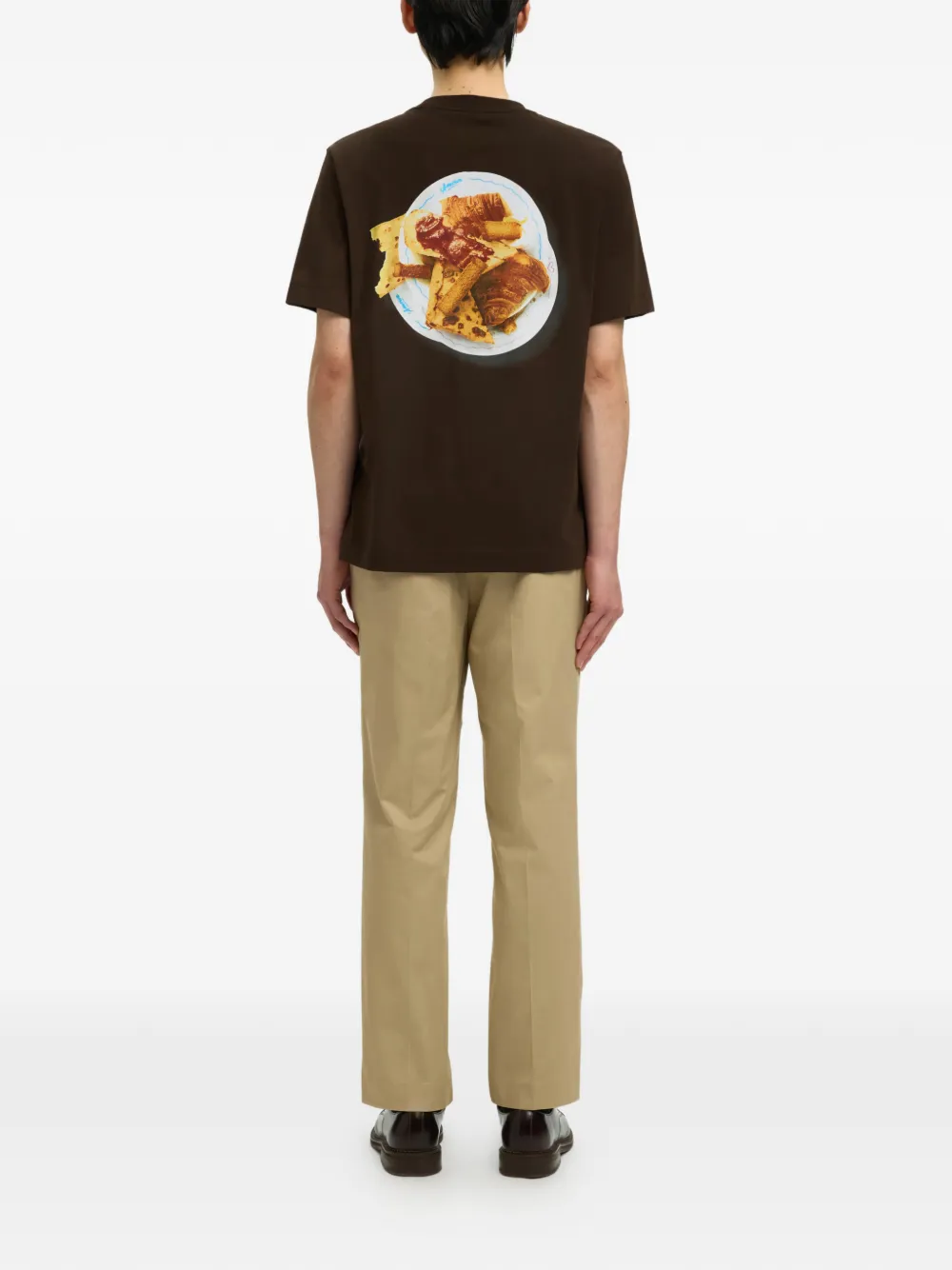  Selected Graphic-print T-shirt - Brown 