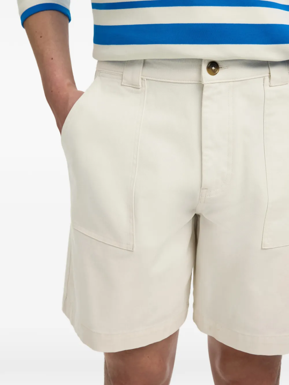SELECTED Shorts met opgestikte zak Beige