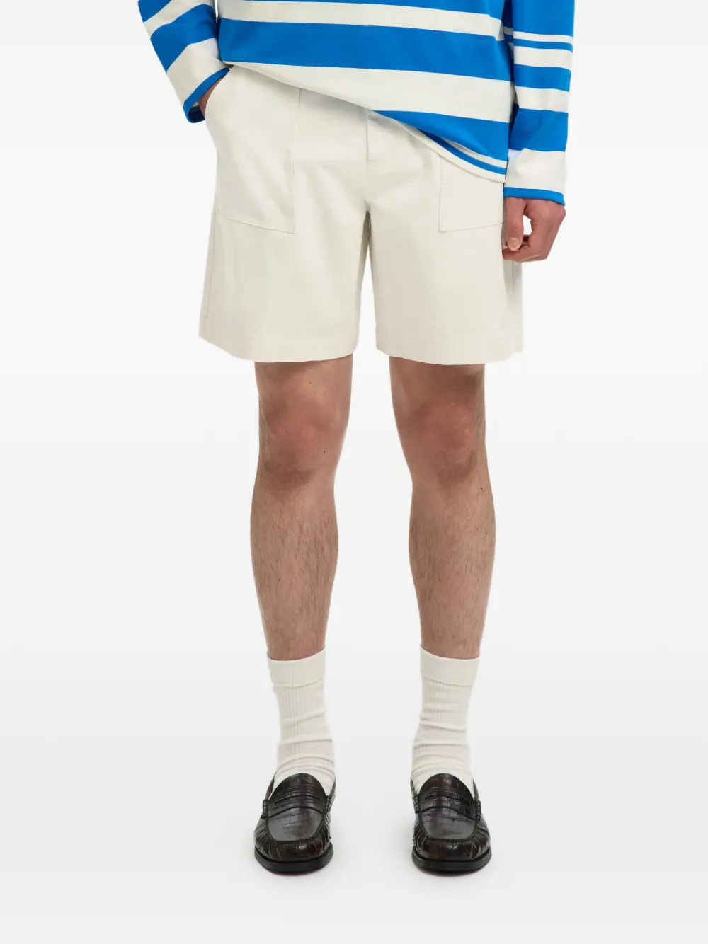 SELECTED Shorts met opgestikte zak Beige