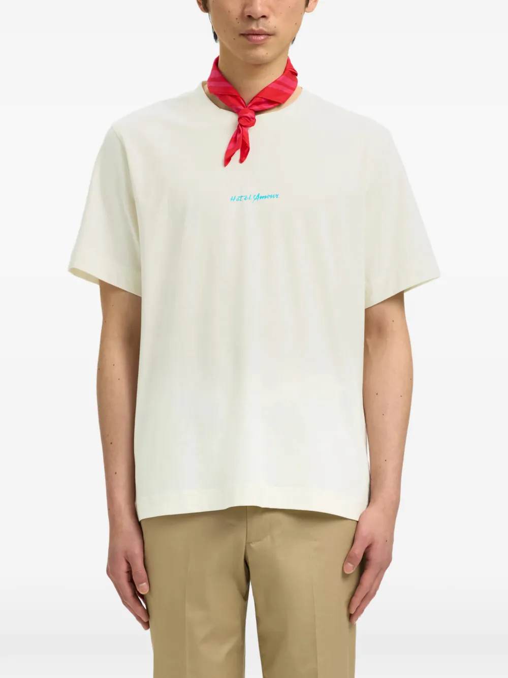 SELECTED T-shirt met grafische print Beige