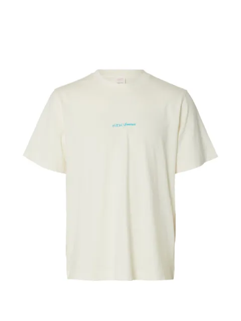 SELECTED graphic-print T-shirt