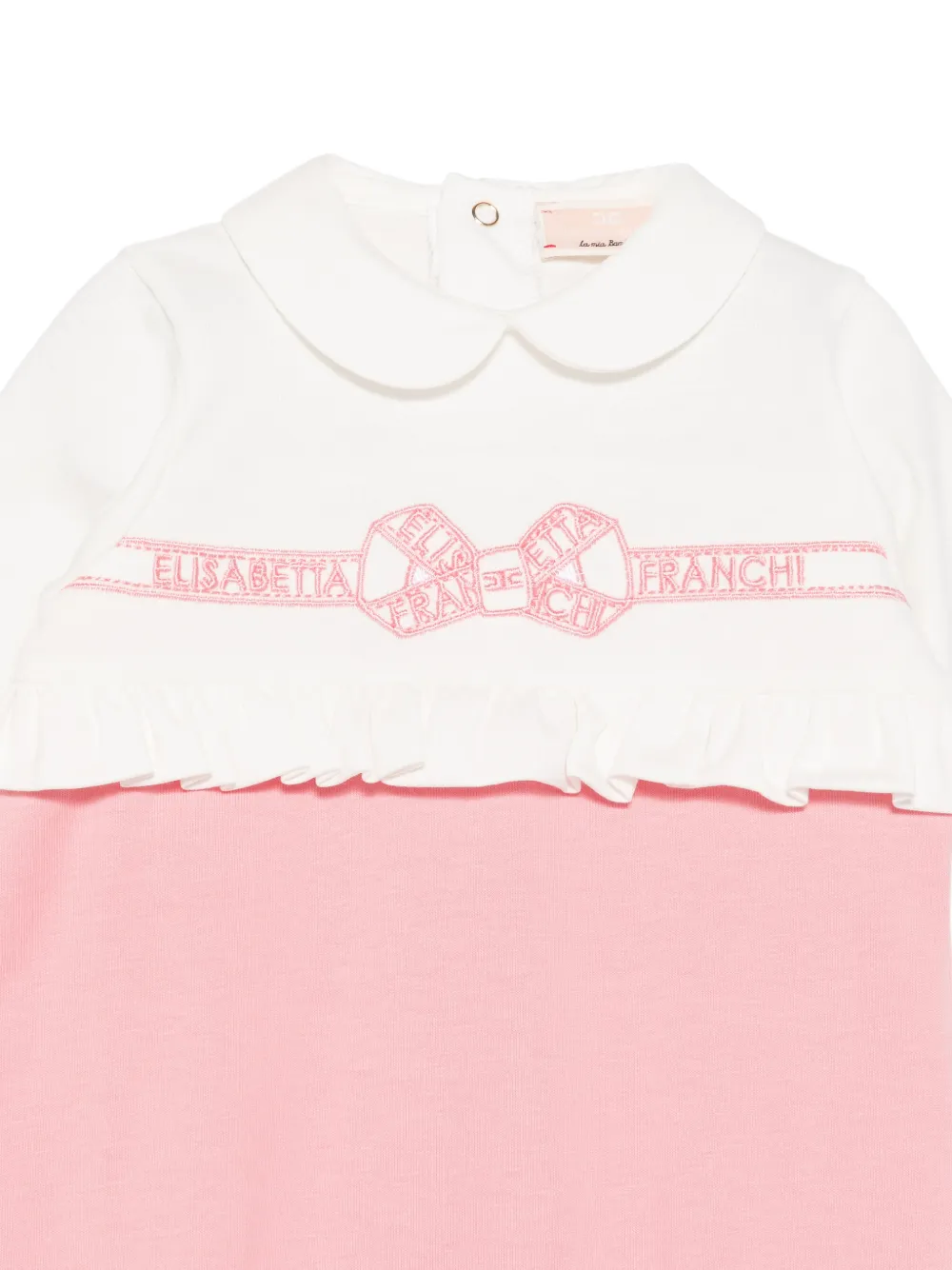 Elisabetta Franchi La Mia Bambina Pyjama met strik Roze