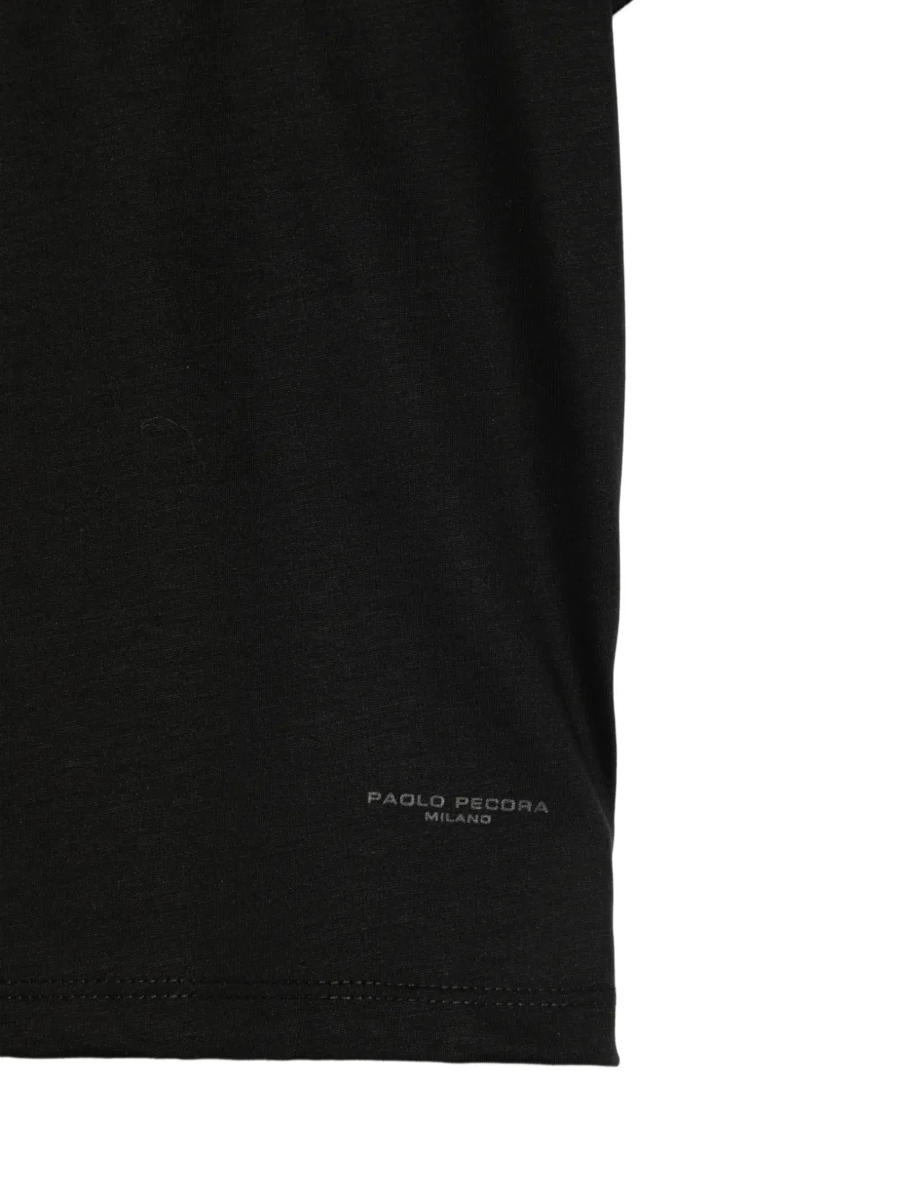 Paolo Pecora Kids T-shirt met logo Zwart