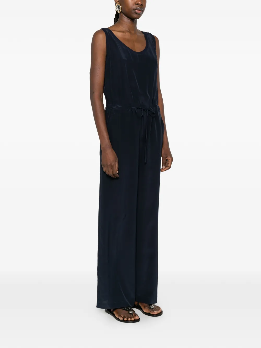  P.a.r.o.s.h. Drawstring Wide-leg Jumpsuit - Blue 