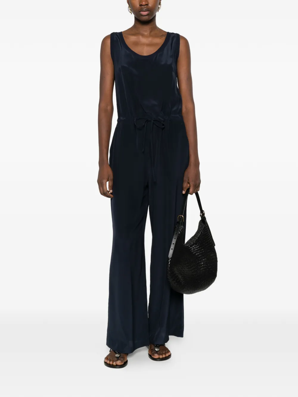  P.a.r.o.s.h. Drawstring Wide-leg Jumpsuit - Blue 