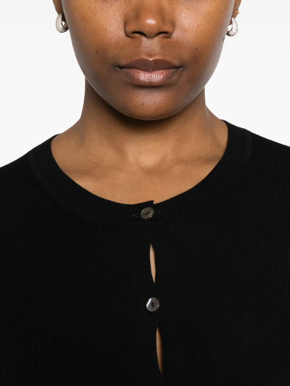P.A.R.O.S.H. Geribbeld vest Zwart