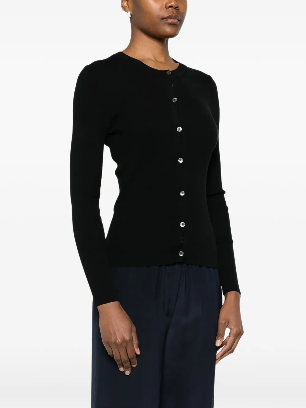 P.A.R.O.S.H. Geribbeld vest Zwart