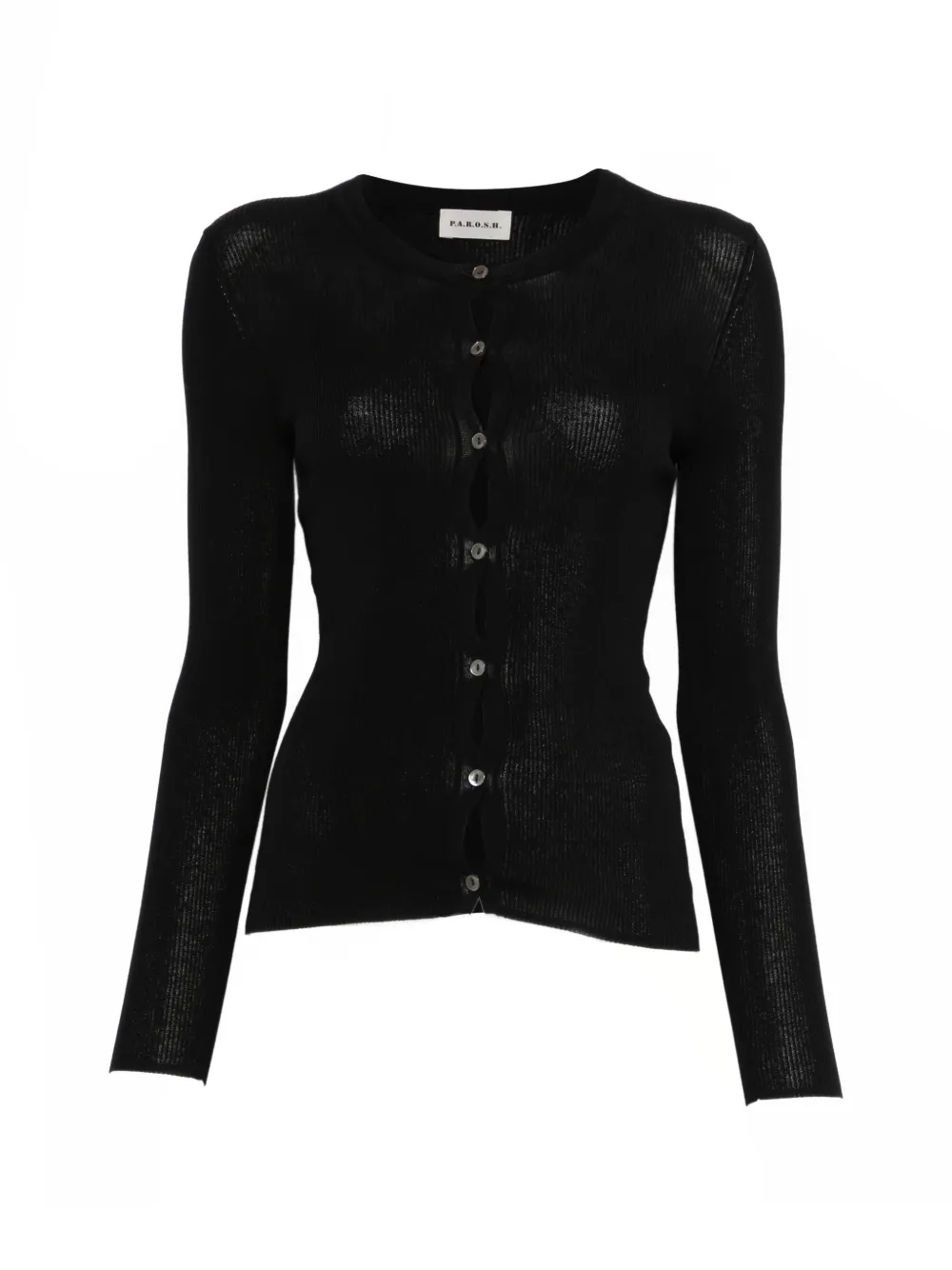 P.A.R.O.S.H. ribbed cardigan - Schwarz