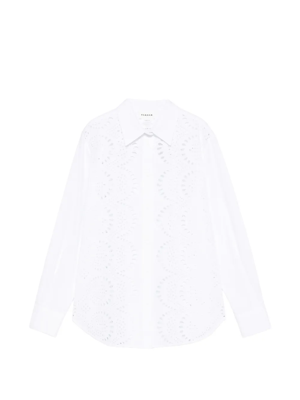 P.A.R.O.S.H. eyelet-detail shirt - Bianco