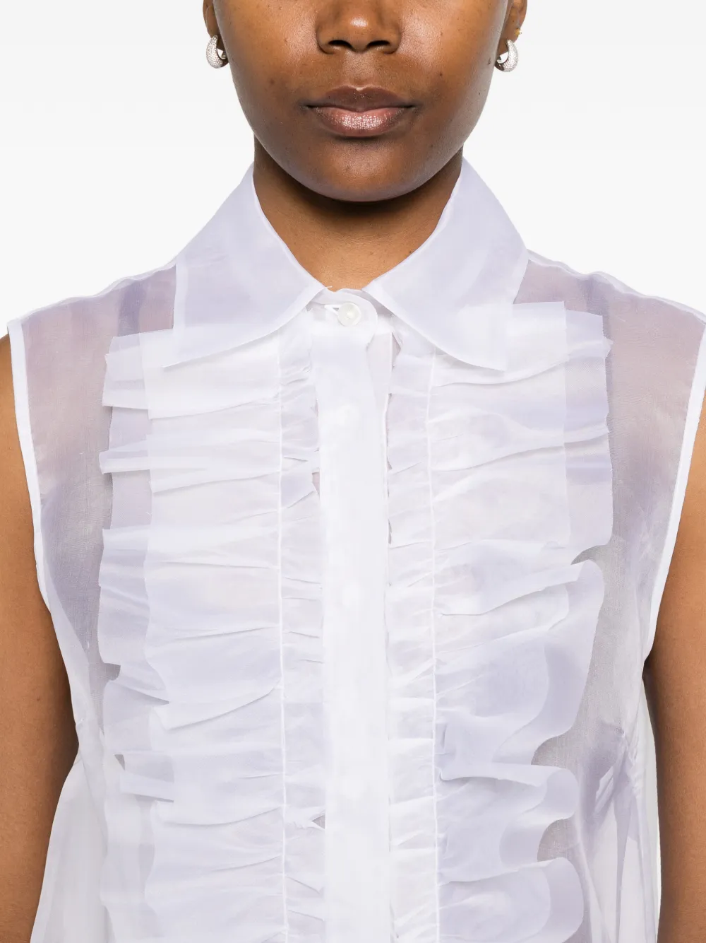 P.A.R.O.S.H. Top met ruches Roze