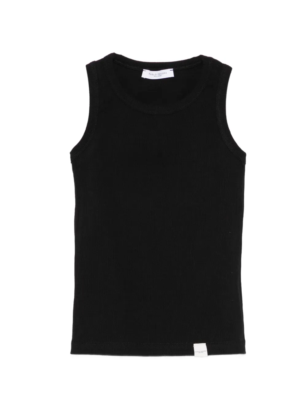 Paolo Pecora Kids ribbed tank top - Nero