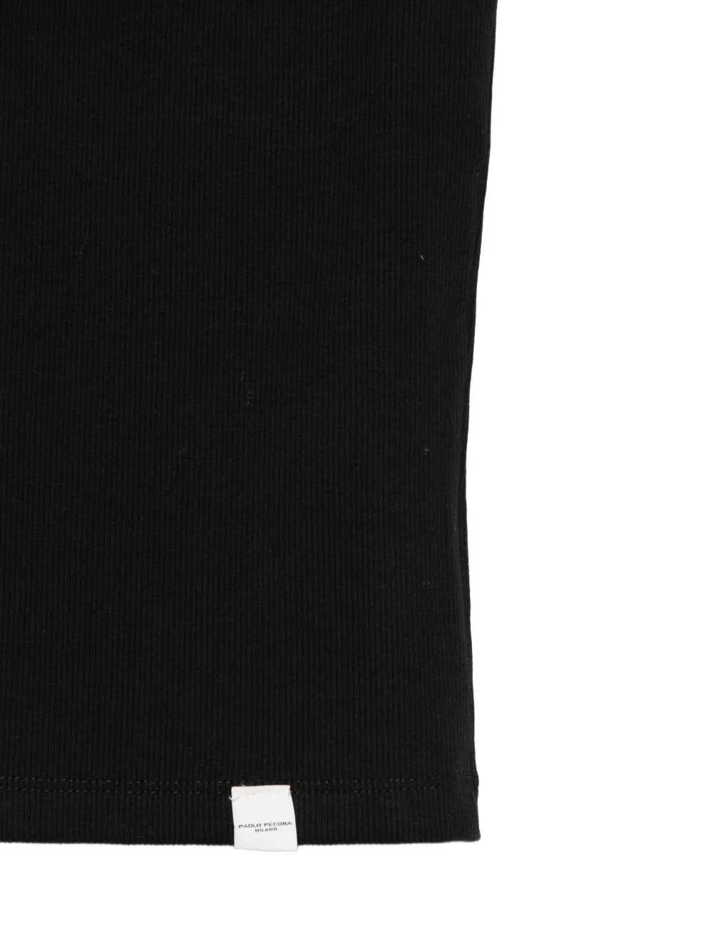 Paolo Pecora Kids Geribbelde tanktop Zwart