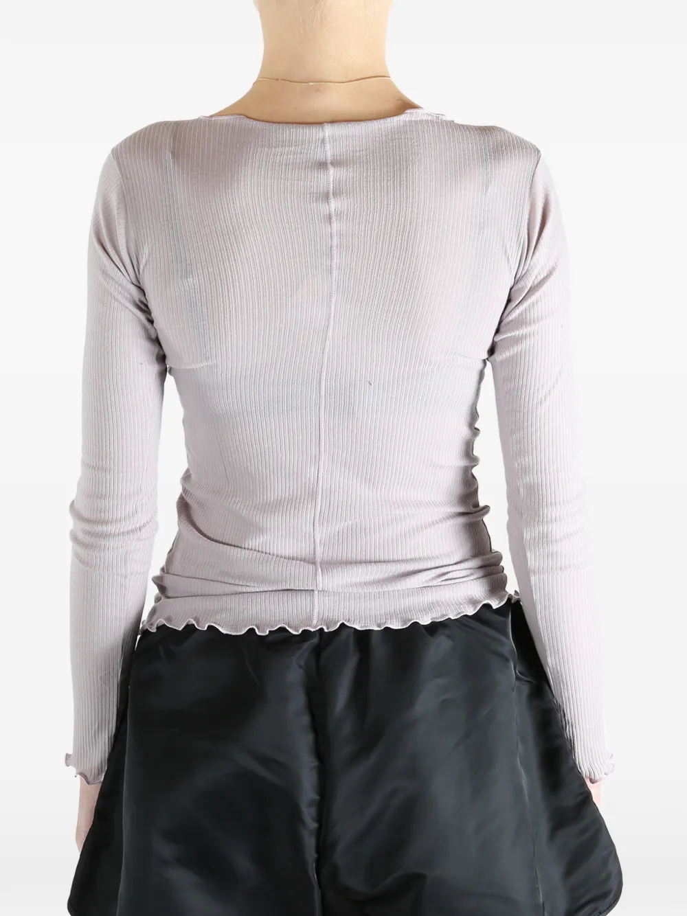 Ruffled-Trim T-Shirt