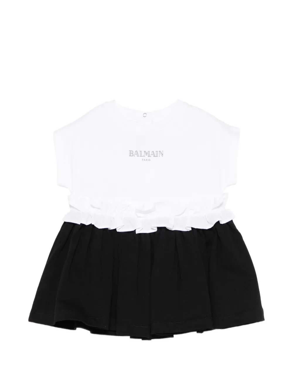Balmain Kids ruffled dress - Bianco