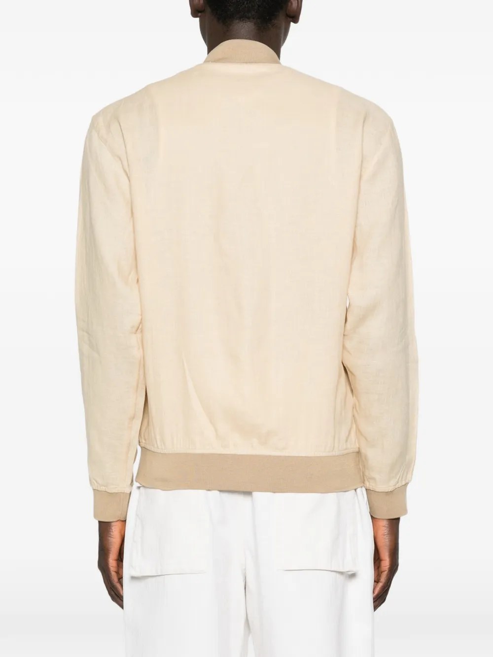 Kiton Bomberjack met rits Beige