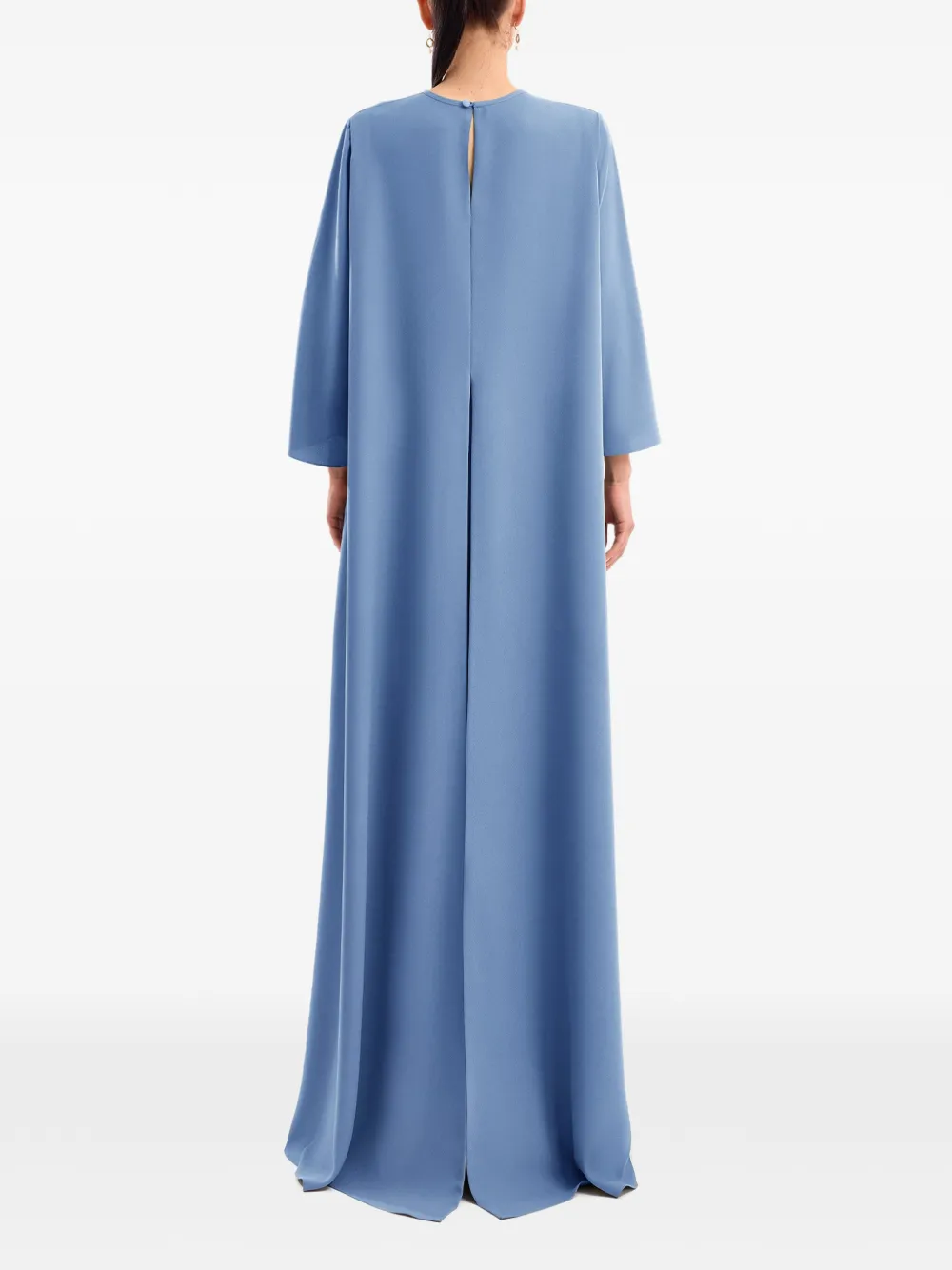 Gemy Maalouf calligraphy-embroidered asymmetric blouse Blauw