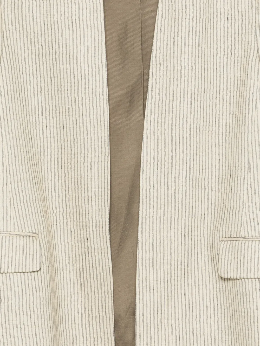  Alysi Striped Pocketed Blazer - Neutrals 