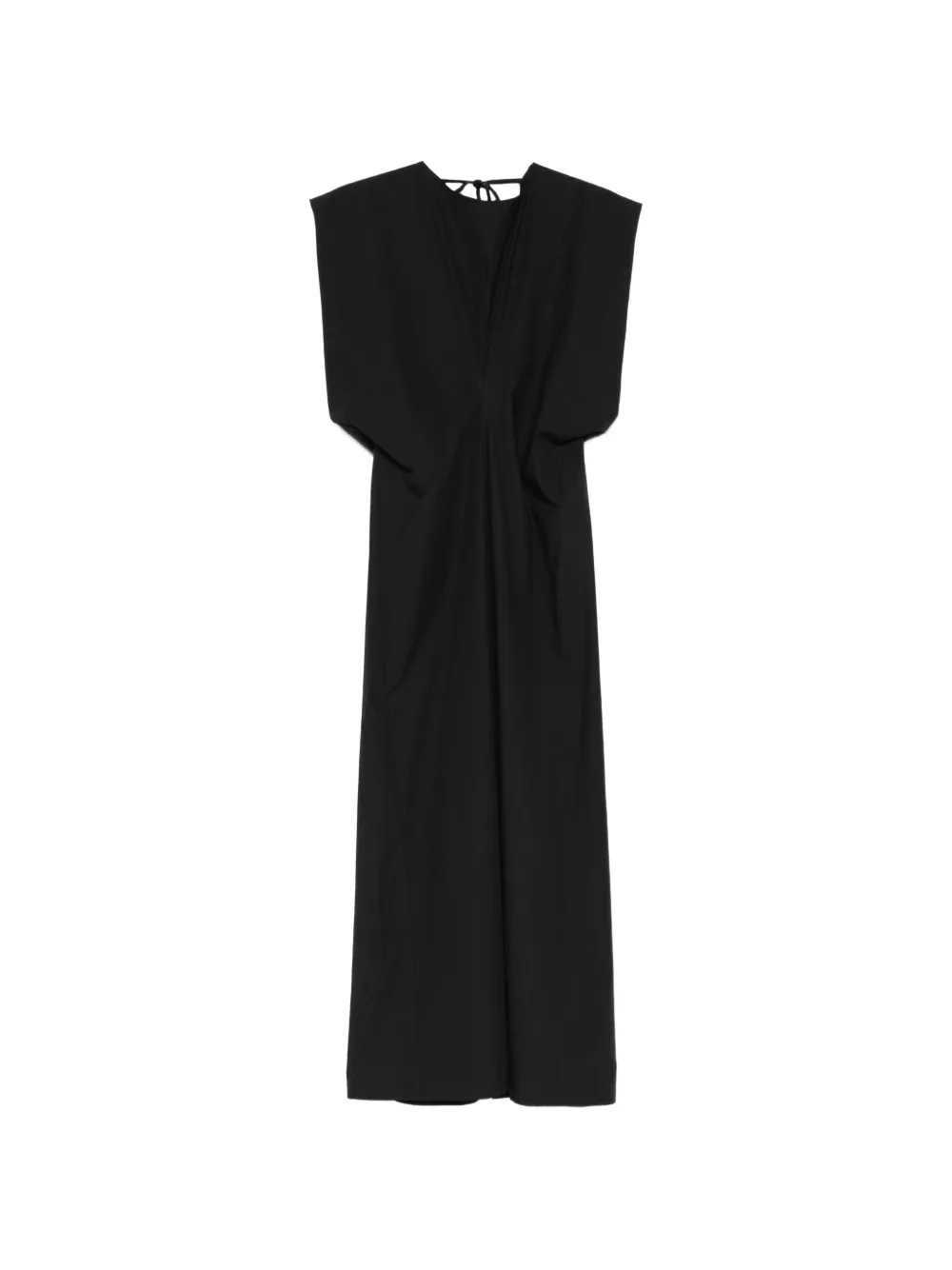 Alysi crew-neck midi dress - Nero