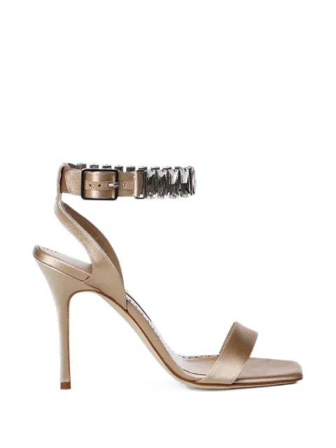 Manolo Blahnik sandalias Bayosan con detalles de cristales y hebilla