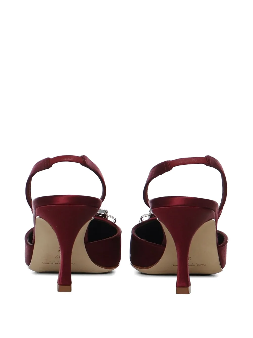 Manolo Blahnik jewel pointed pumps Rood