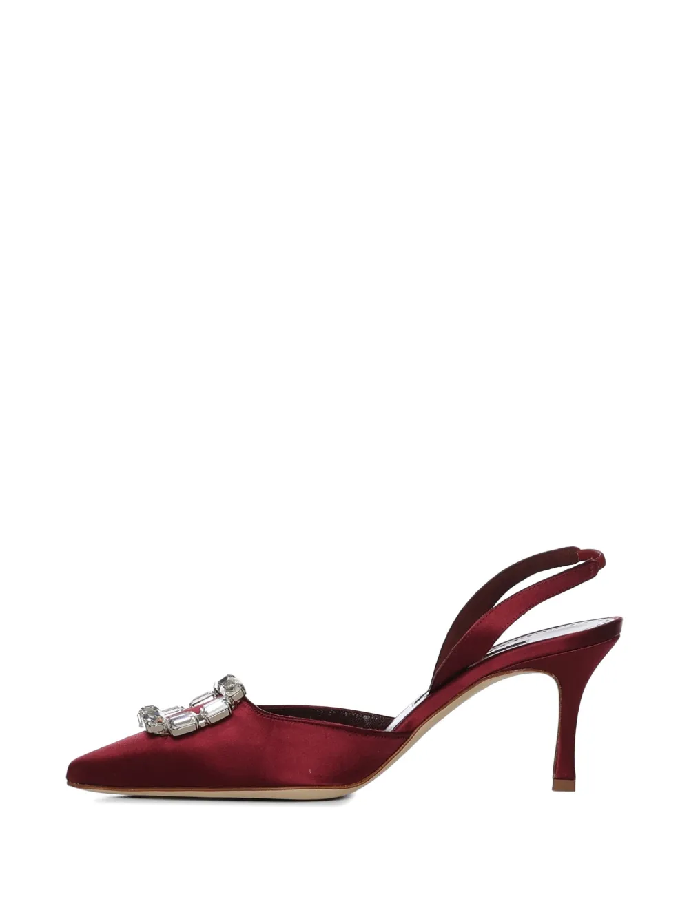 Manolo Blahnik jewel pointed pumps Rood