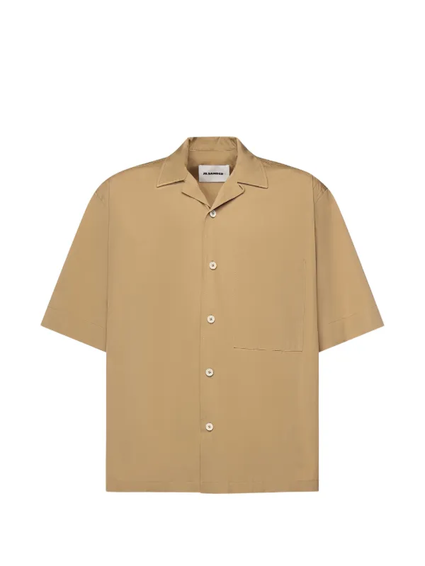 Jil Sander Chest-pocket Short-sleeve Shirt in Neutrals