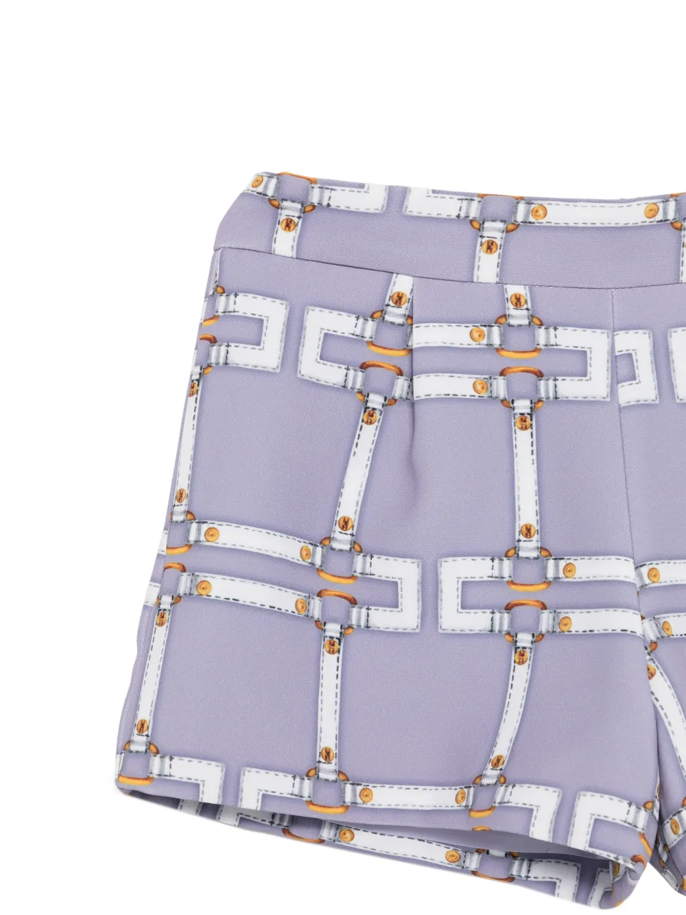 Elisabetta Franchi La Mia Bambina Shorts met patroon Paars