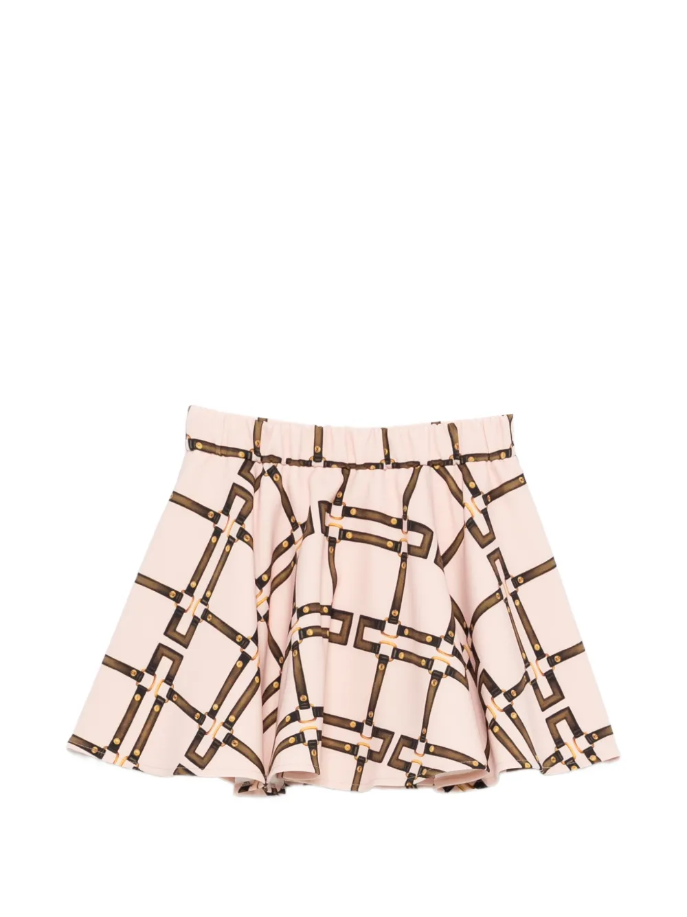  Elisabetta Franchi La Mia Bambina Logo-pattern Skirt - Pink 