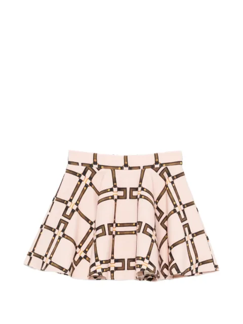 Elisabetta Franchi La Mia Bambina logo-pattern skirt